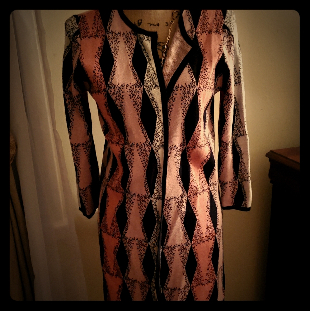 Longer cardigan.
